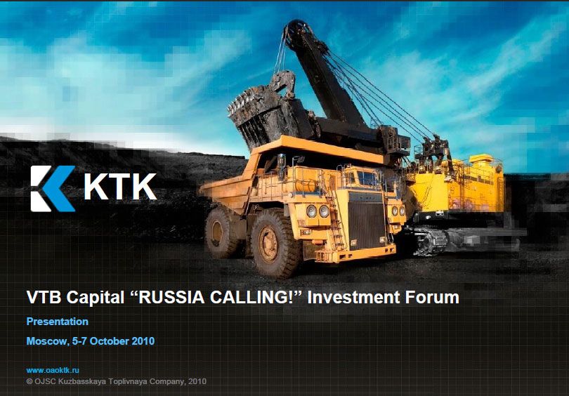 Presentation at VTB Capital “RUSSIA CALLING!” Investment Forum, Moscow