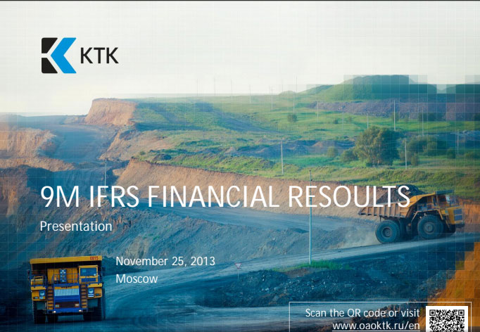 Presentation of 9M 2013 unaudited Financial Results (IFRS)